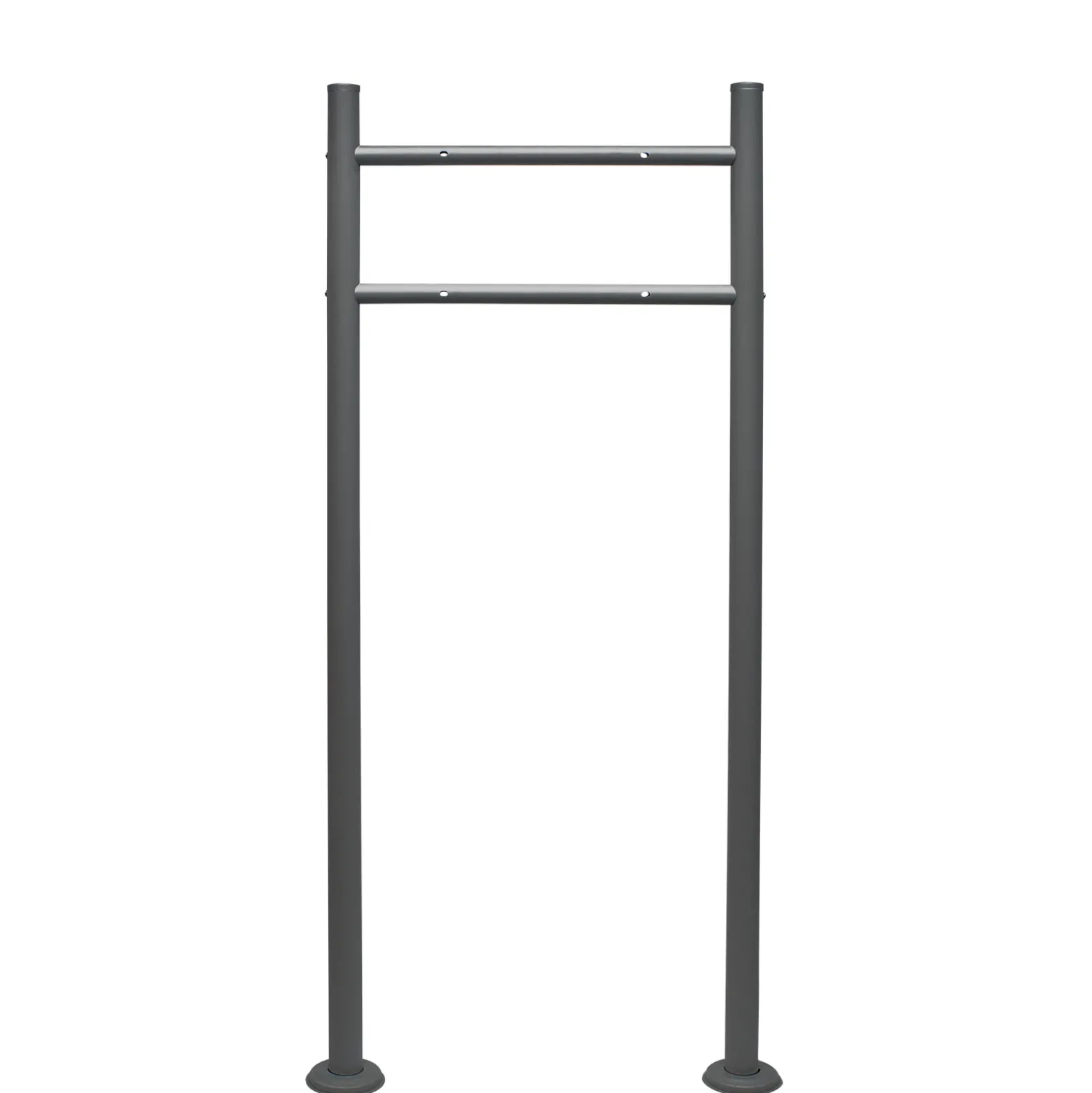 Wiltec Briefkasten Ständer Anthrazit 1200 x 500 mm, Standfuß für Postkasten Briefkästen Mailbox, Briefkastenständer aus Stahl für Standbriefkasten