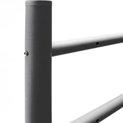 Wiltec Briefkasten Ständer 2-fach Anthrazit 1200 x 1000 mm, Doppel Standfuß für Postkasten Briefkästen Mailbox, Briefkastenständer aus Stahl für Standbriefkasten