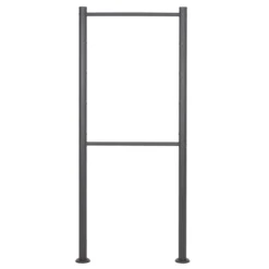 Wiltec Briefkasten Ständer 4-fach Anthrazit 1700 x 700 mm, Vierfach Standfuß für Postkasten Briefkästen Mailbox, Briefkastenständer aus Stahl für Standbriefkasten