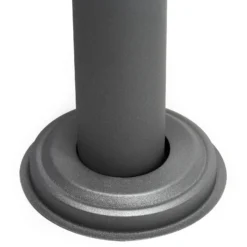 Wiltec Briefkasten Ständer 4-fach Anthrazit 1700 x 700 mm, Vierfach Standfuß für Postkasten Briefkästen Mailbox, Briefkastenständer aus Stahl für Standbriefkasten