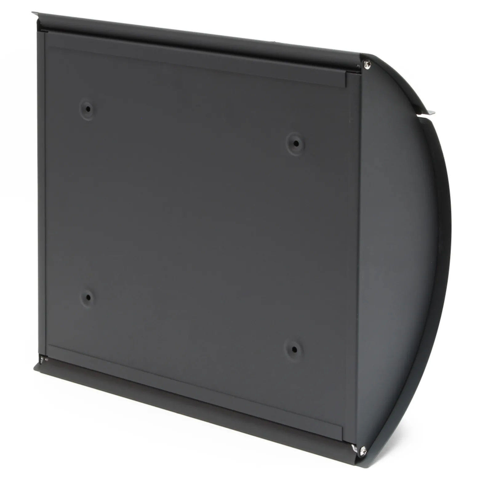 Wiltec Briefkasten V17 Anthrazit 375 x 108 x 330 mm, Wandbriefkasten mit Schloss, Klappe und Namensschild, Postkasten aus Stahl pulverbeschichtet