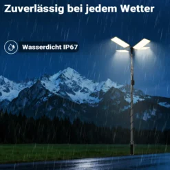 Wiltec Campinglampe V2 LED Strahler 115W 11224 Lumen mit Teleskopstange und Halterung höhenverstellbar Anschluss an 12V-Stromquelle für Camping, Outdoor-Aktivitäten, Baustellen und Notfallsituationen