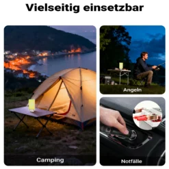 Wiltec Campinglampe V1 LED Strahler 20W 1961 Lumen mit Magnethalterung Anschluss an 12V-Stromquelle für Camping, Outdoor-Aktivitäten, Baustellen und Notfallsituationen Arbeitsleuchte