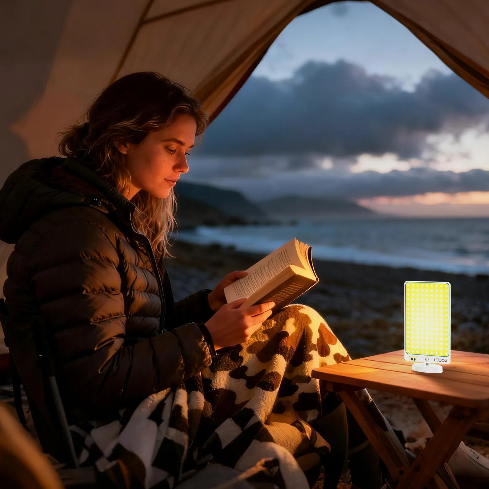 Wiltec Campinglampe V1 LED Strahler 20W 1961 Lumen mit Magnethalterung Anschluss an 12V-Stromquelle für Camping, Outdoor-Aktivitäten, Baustellen und Notfallsituationen Arbeitsleuchte