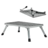 Wiltec Camping Trittstufe bis 150 kg Tritthocker klappbar aus Stahl Trittleiter mit 1 Stufe