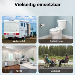 Wiltec Camping Trittstufe bis 150 kg Tritthocker klappbar aus Stahl Trittleiter mit 1 Stufe