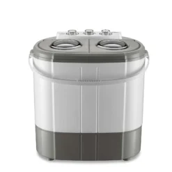 Wiltec Camping Waschmaschine 230 W 60 x 36 x 60 cm, Mini Waschmaschine für bis zu 3,0 kg Wäsche, Reisewaschmaschine mit 2,0 kg Schleuderkapazität