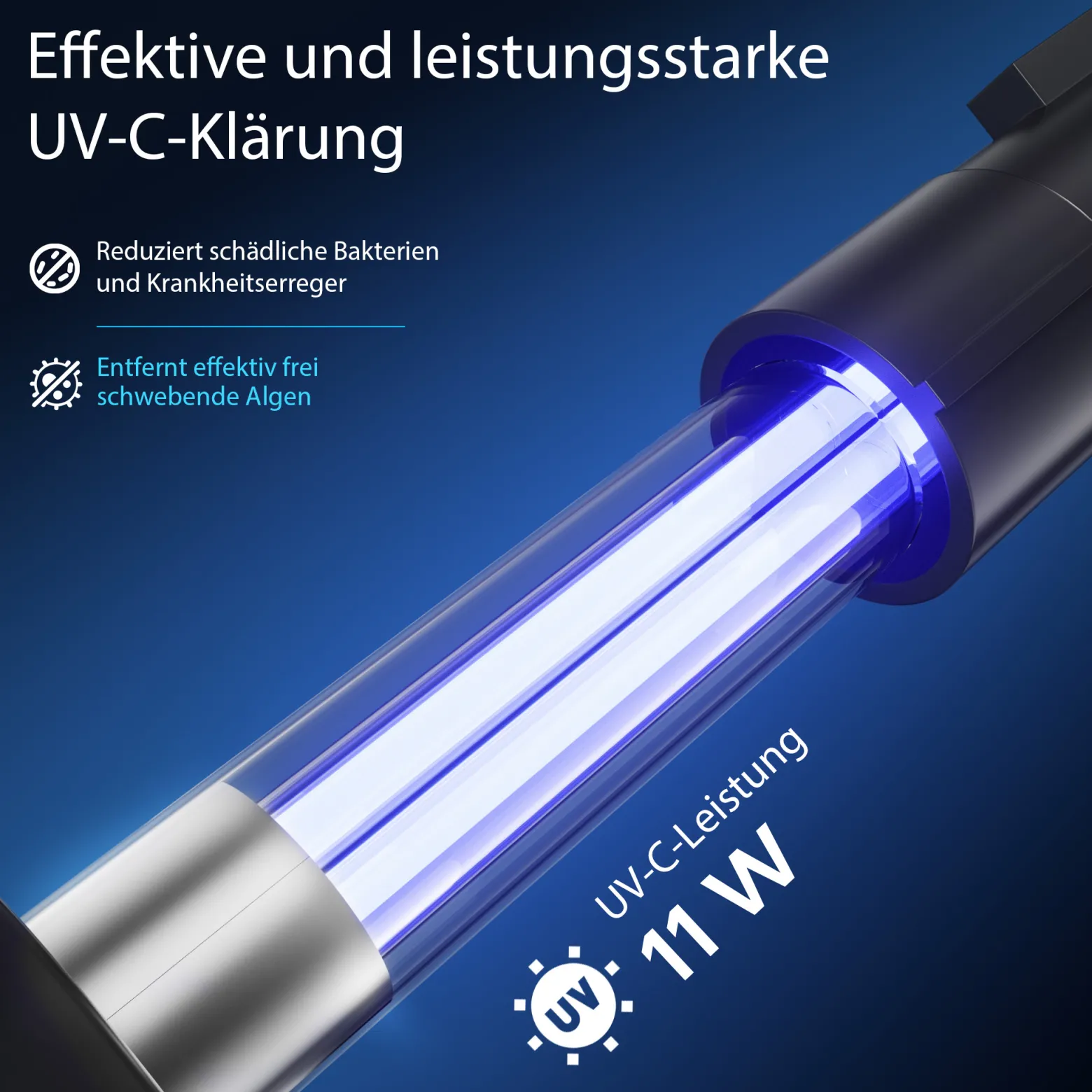 Wiltec CPF-250 Druckteichfilter 10.000 l/h / 11 W UVC Einheit, Teichdruckfilter für Teiche bis 10.000 Liter, Teichklärer, Filteranlage