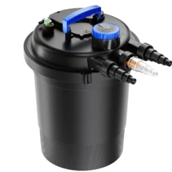Wiltec CPF-250 Druckteichfilter 10.000 l/h / 11 W UVC Einheit, Teichdruckfilter für Teiche bis 10.000 Liter, Teichklärer, Filteranlage