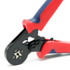 Wiltec Crimpzange für 0,25-6 mm Aderendhülsen, Aderendhülsenzange mit Ratsche, Quetschverbinder Zange für Kabelschuhe, Krimperzange