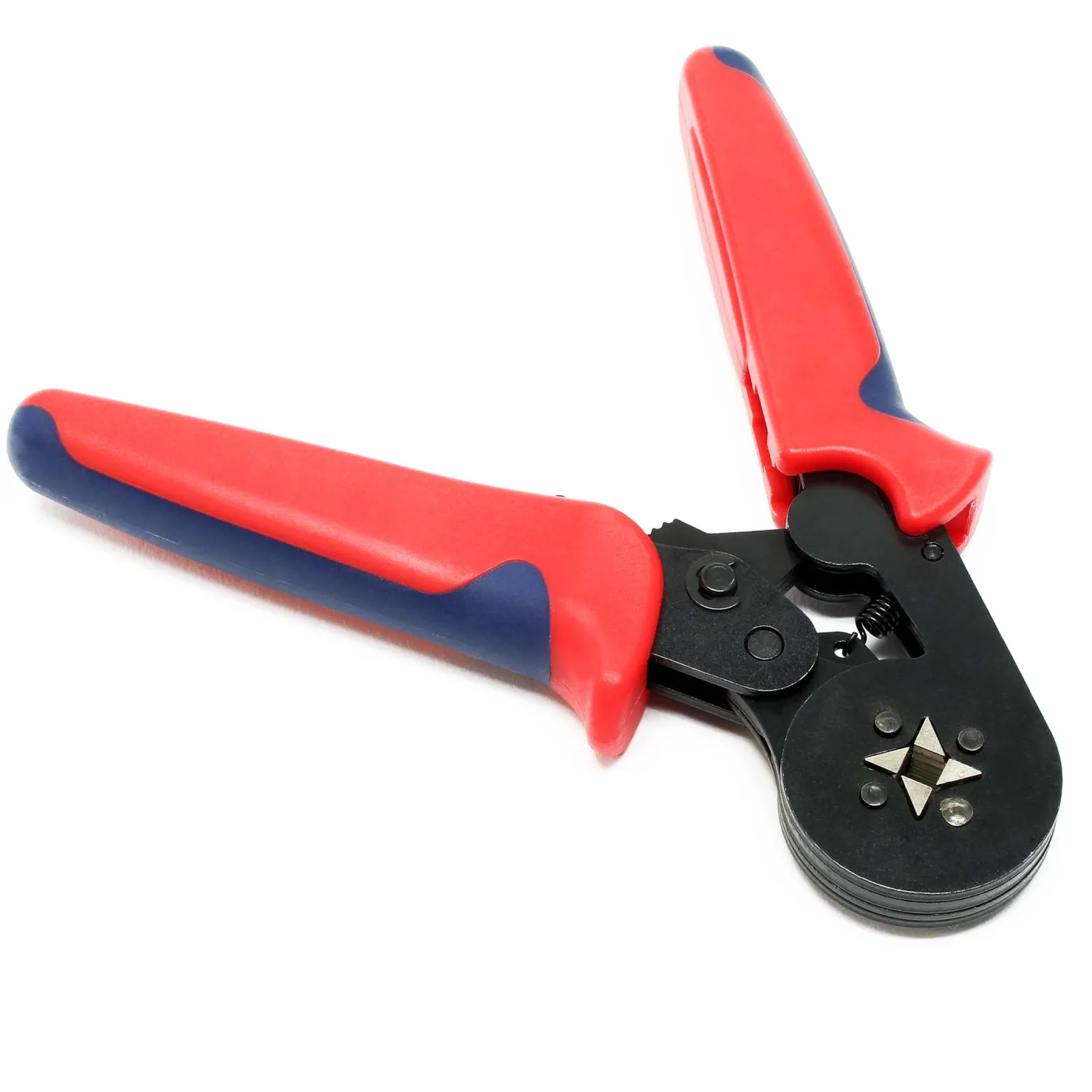 Wiltec Crimpzange für 0,25-6 mm Aderendhülsen, Aderendhülsenzange mit Ratsche, Quetschverbinder Zange für Kabelschuhe, Krimperzange