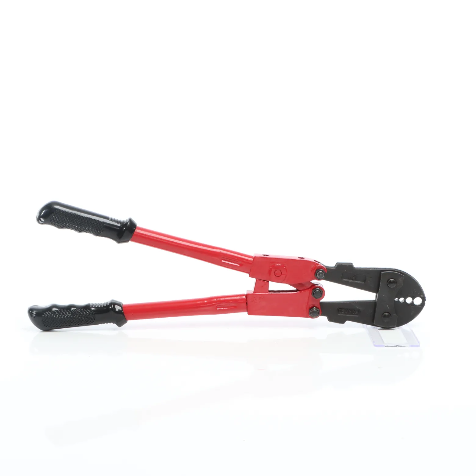 Wiltec Crimpzange für 2-5 mm Presshülsen, Presszange mit 4 Ösen, Quetschverbinder Zange für Stanzverbindungen, Krimperzange
