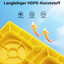 Wiltec Curb Pad für RV Nivellierblock 4er Set 218 x 110 x 25 (14) mm aus HDPE, Unterlegplatten für Wohnmobil und Camper, Abstützplatten für Wohnwagen