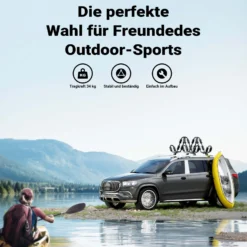 Wiltec Dachträger 2er Set für Boot und Kajak, Boothalterung für Autodachträger, J-Bar Kajakhalter, Bootsträger inkl. Befestigungsbänder