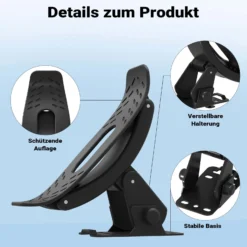 Wiltec Dachträger Set für Kajaks & SUP-Boards bis 70 kg 4 Stück, Boothalterung für Autodachträger, einfache Montage & verstellbarer Winkel, inkl. Befestigungsriemen