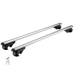 Wiltec Dachträger Universal 120 cm, Dachgepäckträger bis 90 kg, Gepäckträger aus Aluminium, Robuster Dachbox Grundträger, Dachgrundträger für Auto