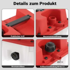 Wiltec Dampf Tapetenablöser 2200 W, Tapetenlöser mit 4,5 L Behälter und 70 min Laufzeit, chemieloser und robuster Tapetenentferner