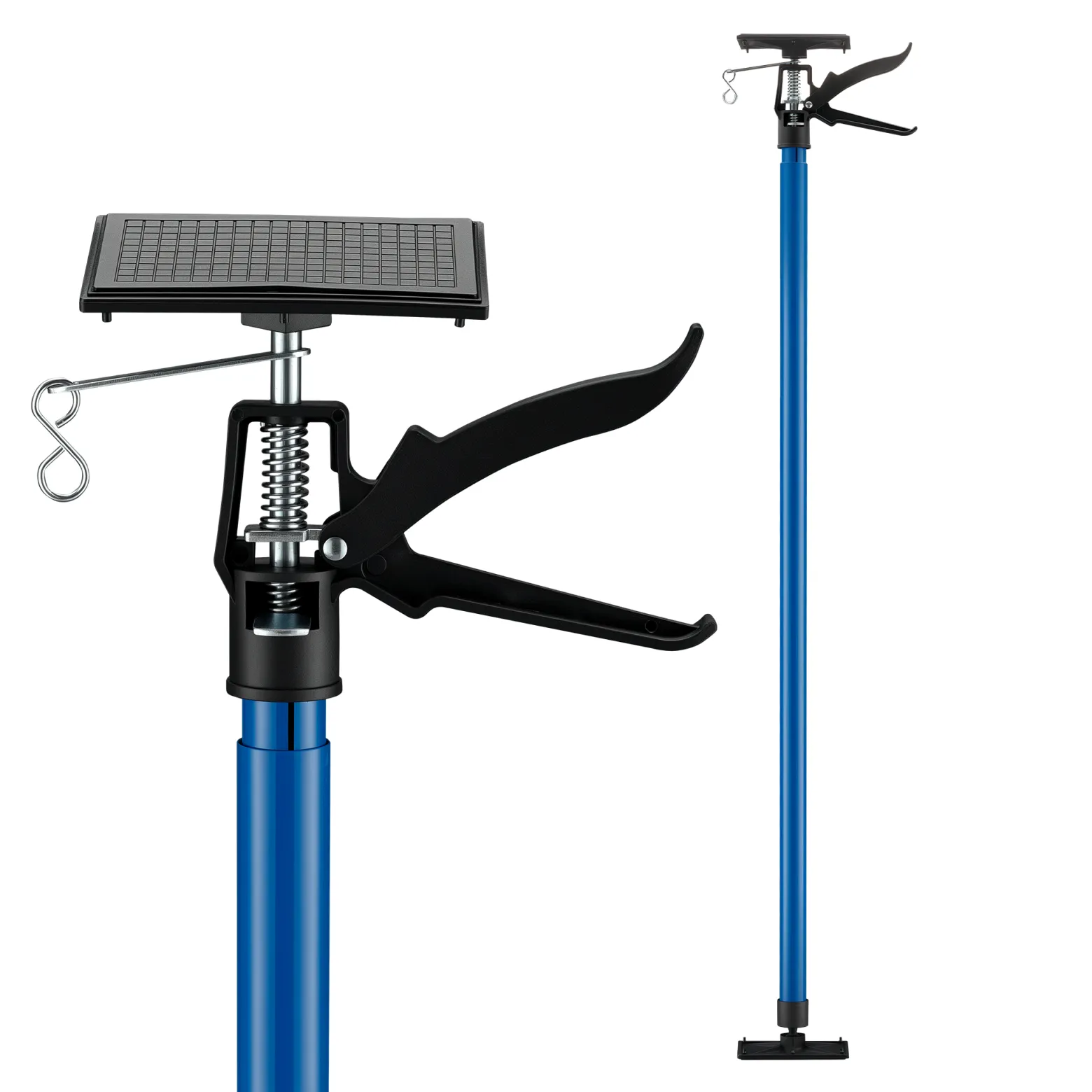Wiltec Deckenstütze 115-290 cm bis 30 kg und bis 45°, Montagestütze aus Stahl, Einhandstütze Schnellspann-Stütze für Wände, Decken, Türzargen