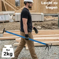Wiltec Deckenstütze 115-290 cm bis 30 kg und bis 45°, Montagestütze aus Stahl, Einhandstütze Schnellspann-Stütze für Wände, Decken, Türzargen