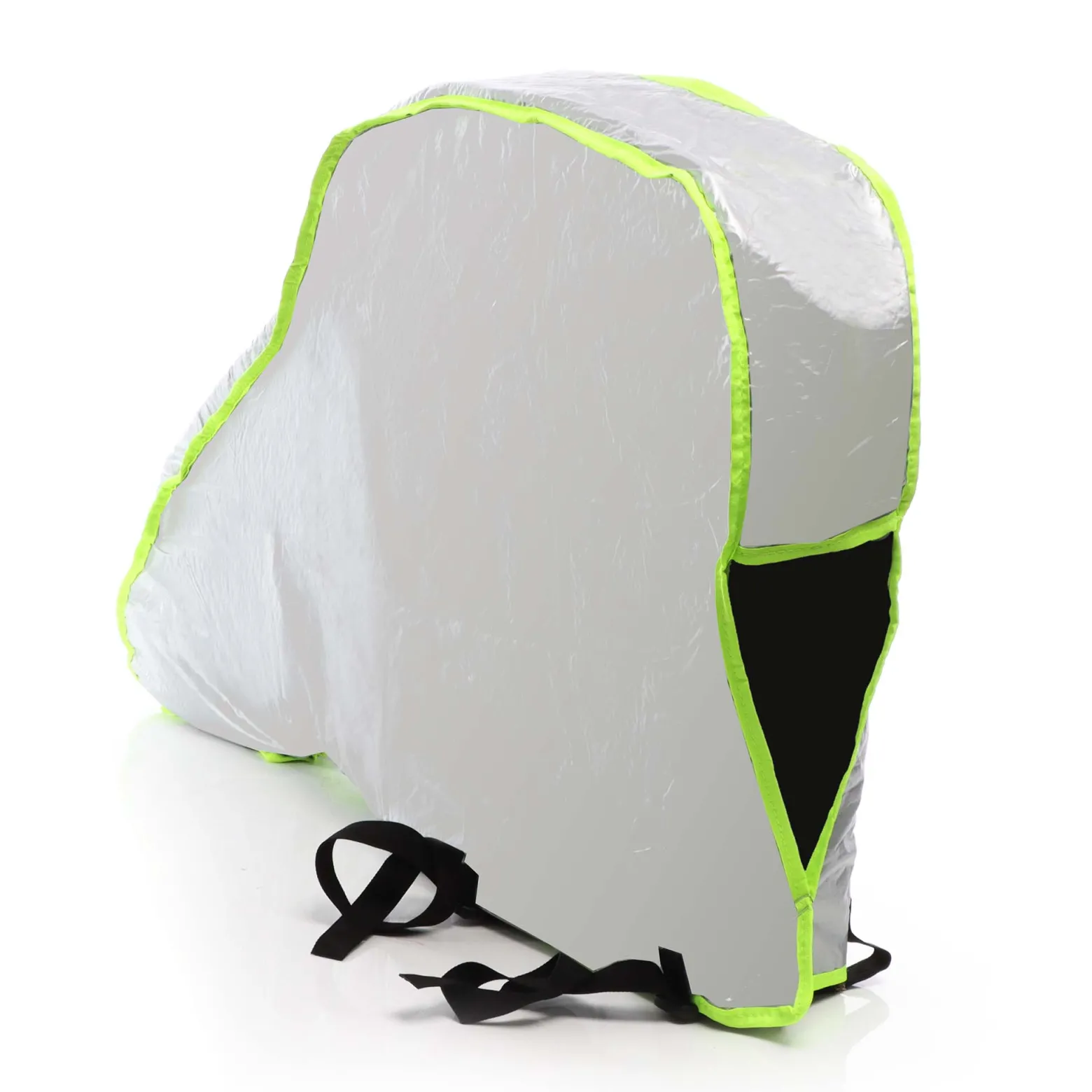 Wiltec Deichselabdeckung Silberfarben 95x61x15cm Deichselhaube für Wohnwagen und Anhänger, UV-beständig, wasserdicht, 2 Spanngurte, 210D Oxford-Gewebe