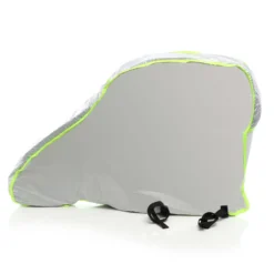 Wiltec Deichselabdeckung Silberfarben 95x61x15cm Deichselhaube für Wohnwagen und Anhänger, UV-beständig, wasserdicht, 2 Spanngurte, 210D Oxford-Gewebe