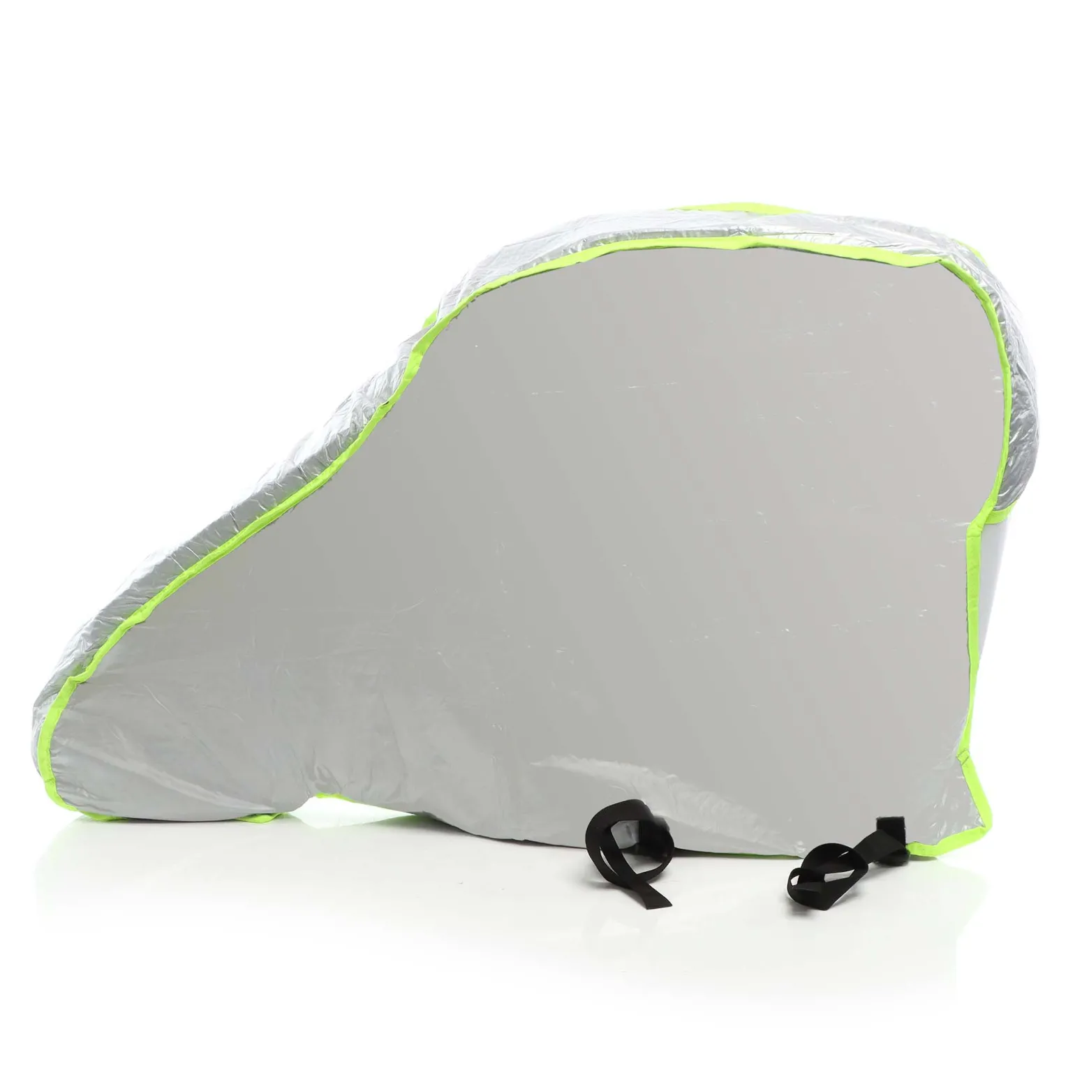 Wiltec Deichselabdeckung Silberfarben 95x61x15cm Deichselhaube für Wohnwagen und Anhänger, UV-beständig, wasserdicht, 2 Spanngurte, 210D Oxford-Gewebe