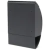 Wiltec Designer Briefkasten V18 Anthrazit 305 x 120 x 400 mm, Wandbriefkasten mit Schloss, Sichtfenstern und Zeitungsrolle, Postkasten aus pulverbeschichtetem Stahl