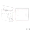 Wiltec Designer Briefkasten V24 Anthrazit 370 x 105 x 370 mm, Wandbriefkasten mit Schloss, Sichtfenstern und Zeitungsrolle, Postkasten aus pulverbeschichtetem Stahl