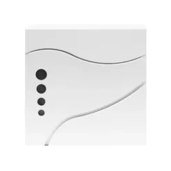 Wiltec Designer Briefkasten V31 weiß 370 x 105 x 370 mm, Wandbriefkasten mit Schloss, Sichtfenstern und Zeitungsrolle, Postkasten aus pulverbeschichtetem Stahl