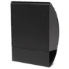 Wiltec Designer Briefkasten V18 schwarz 305 x 120 x 400 mm, Wandbriefkasten mit Schloss, Sichtfenstern und Zeitungsrolle, Postkasten aus pulverbeschichtetem Stahl