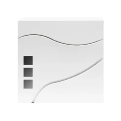 Wiltec Designer Briefkasten V28 weiß 370 x 105 x 370 mm, Wandbriefkasten mit Schloss, Sichtfenstern und Zeitungsrolle, Postkasten aus pulverbeschichtetem Stahl