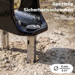 Wiltec Diebstahlsicherungsanker Typ 02 aus Stahl 76 x 50 x 54 mm, Diebstahlsicherung Wand- und Bodenanker für Motorrad und Fahrrad