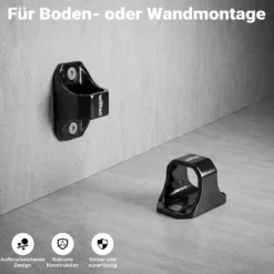 Wiltec Diebstahlsicherungsanker Typ 02 aus Stahl 76 x 50 x 54 mm, Diebstahlsicherung Wand- und Bodenanker für Motorrad und Fahrrad
