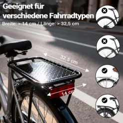 Wiltec Doppel Gepäckträgertasche 35 x 13 x 30 cm, Fahrradtasche Gepäckträger 30 l Stauraum, wasserresistente Fahrrad Tasche, Gepäcktasche leichte Handhabung