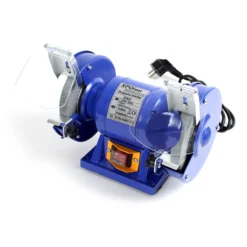 Wiltec Doppelschleifer 150 W, Schleifmaschine mit 2 Schleifscheiben je Ø 125 mm, Schleifgerät mit 2950 U/min, Schleifer für Grob- und Feinschliff