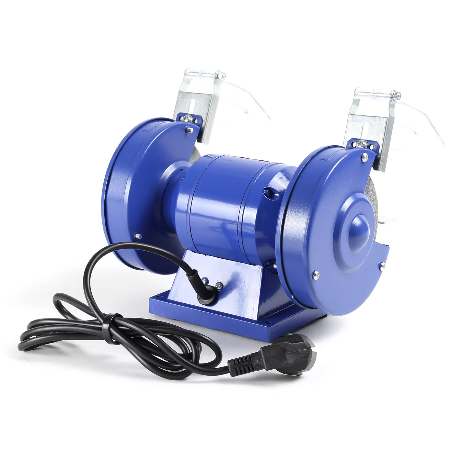Wiltec Doppelschleifer 150 W, Schleifmaschine mit 2 Schleifscheiben je Ø 125 mm, Schleifgerät mit 2950 U/min, Schleifer für Grob- und Feinschliff