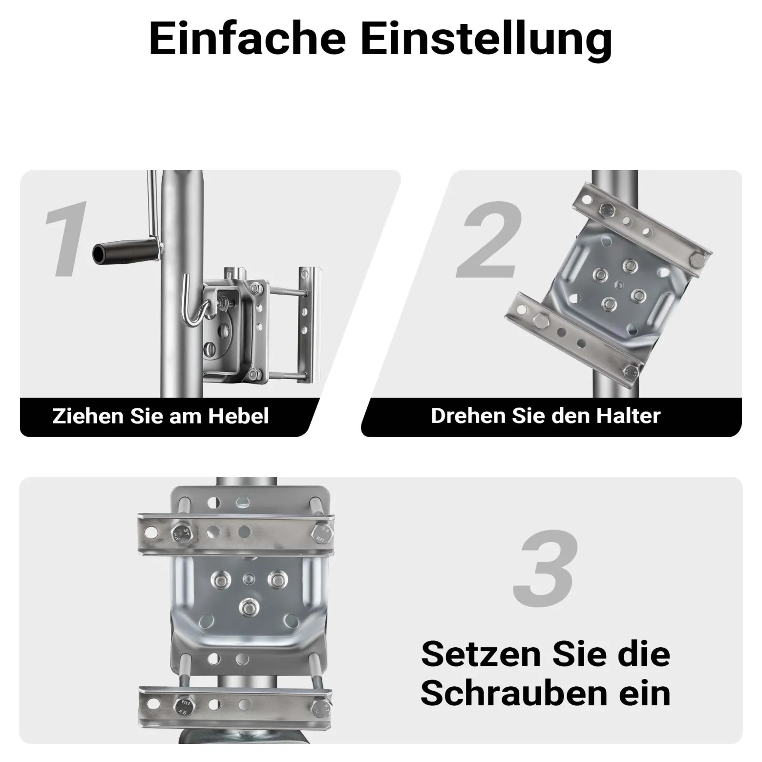 Wiltec Doppelstützrad bis 680 kg, Anhängerstütze aus Stahl, Stützlast Bugrad mit Schwenkarm, Schwerlast Abstellstütze mit Zwillingsrädern