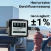 Wiltec Doppelzähler für Diesel Heizöl 3,5 bar 20-120l/min mit 32mm (1") Anschlüsse und 1% Abweichung, für Heizölpumpen und Dieselpumpen