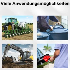 Wiltec Doppelzähler für Diesel Heizöl 3,5 bar 20-120l/min mit 32mm (1
