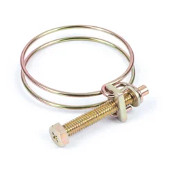 Wiltec Drahtschlauchschelle W1 37-42mm 2,2mm M6x40 aus verzinktem Stahl Schlauchschelle für Schlauchtüllen, Gewinde- und Rohrenden