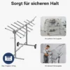 Wiltec Drehlackierständer 2300 x 610 x 1340 mm, mit 4 Haubenhalter und 2 Spoilerhalter, Lackierständer verstellbar für Kotflügel, Türen, Stoßstange, Lackierbock