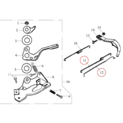 Wiltec Drehzahlregler Gestänge und Feder für LIFAN 6,5 PS Motor – Benzinmotor Ersatzteil – Einzylinder für Kleinmaschinen & Karts, 4-Takt Motor & OHV Ventilsteuerung