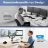 Wiltec Dreifach Monitorhalterung Schreibtisch mit 360° VESA-Platte, Bildschirmhalterung bis 9 kg pro Monitor, Monitorhalter mit Tischklemme