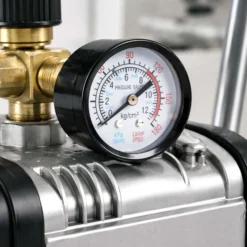 Wiltec Druckanzeige für Druckbehälter, 52 x 44 x 52 mm, Manometer axial DN8 (1/4