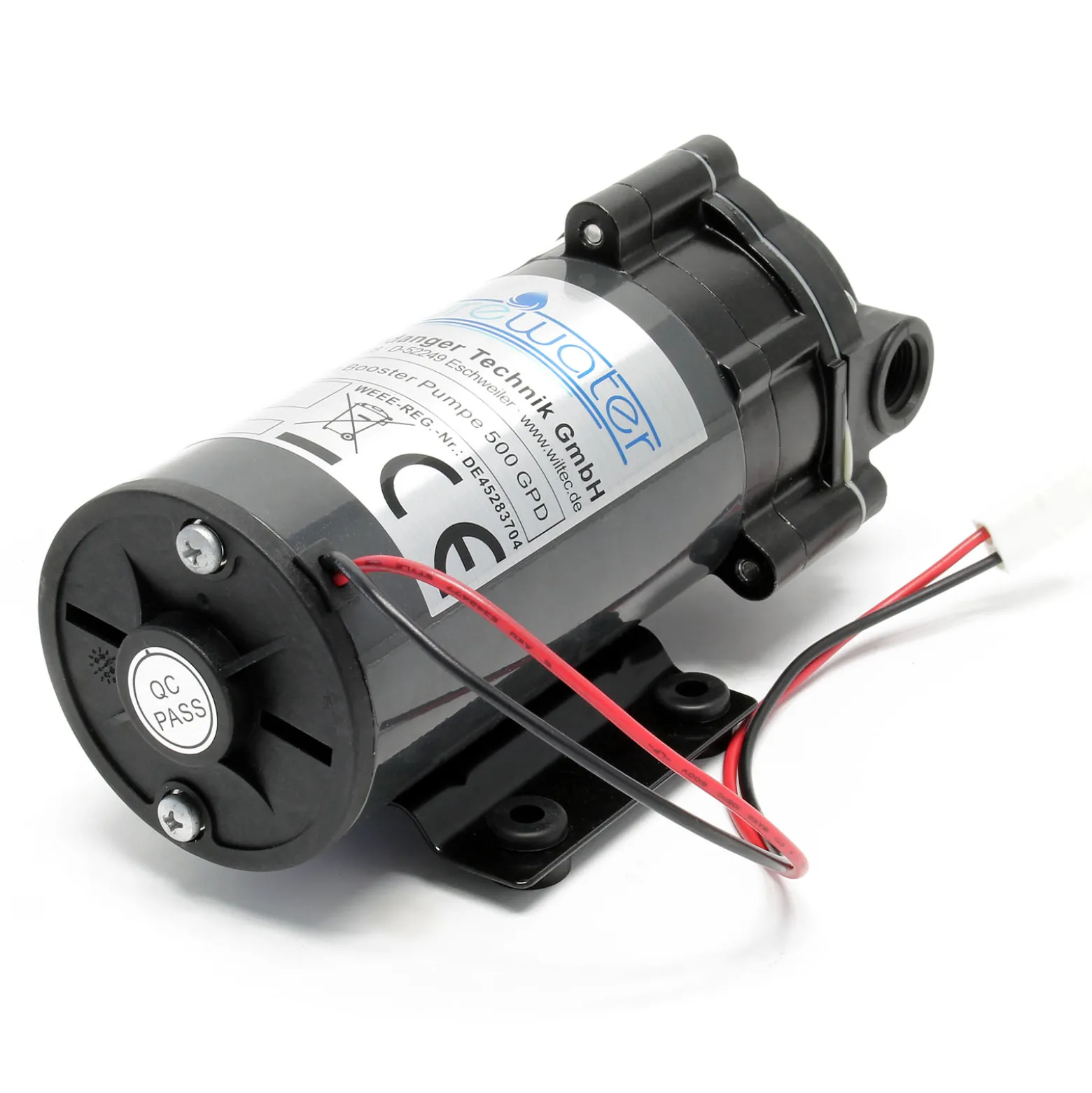 Wiltec Druckerhöhungspumpe 500 GPD (1900 l), Booster Pumpe 100 W für Umkehrosmoseanlage, Wasser Eingangsdruck 2 bar auf Ausgangsdruck 5 bar