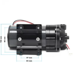 Wiltec Druckerhöhungspumpe 500 GPD (1900 l), Booster Pumpe 100 W für Umkehrosmoseanlage, Wasser Eingangsdruck 2 bar auf Ausgangsdruck 5 bar