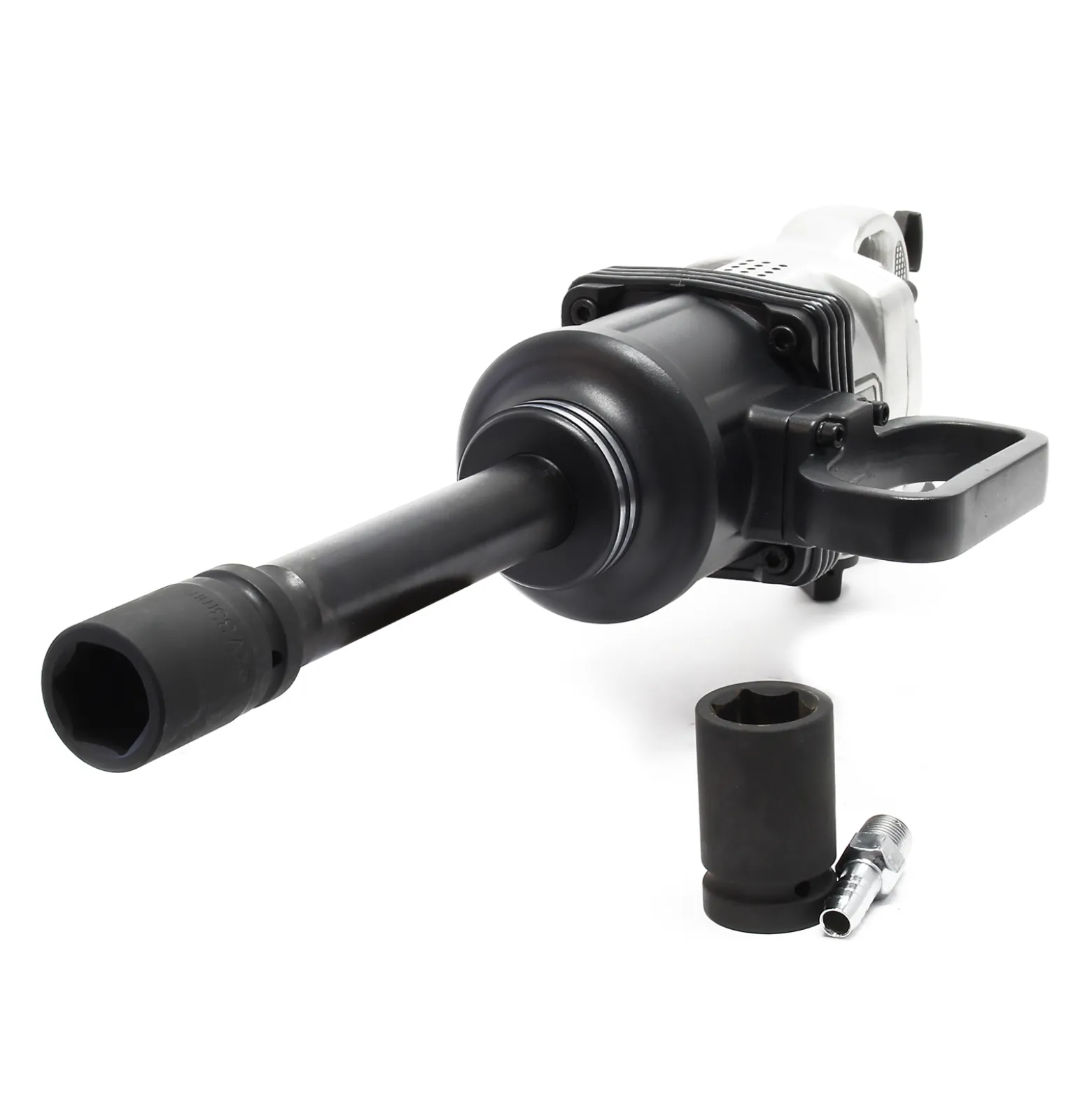 Wiltec Druckluft Schlagschrauber 25,4mm (1 Zoll) mit Stecknüssen & montierbaren Griff