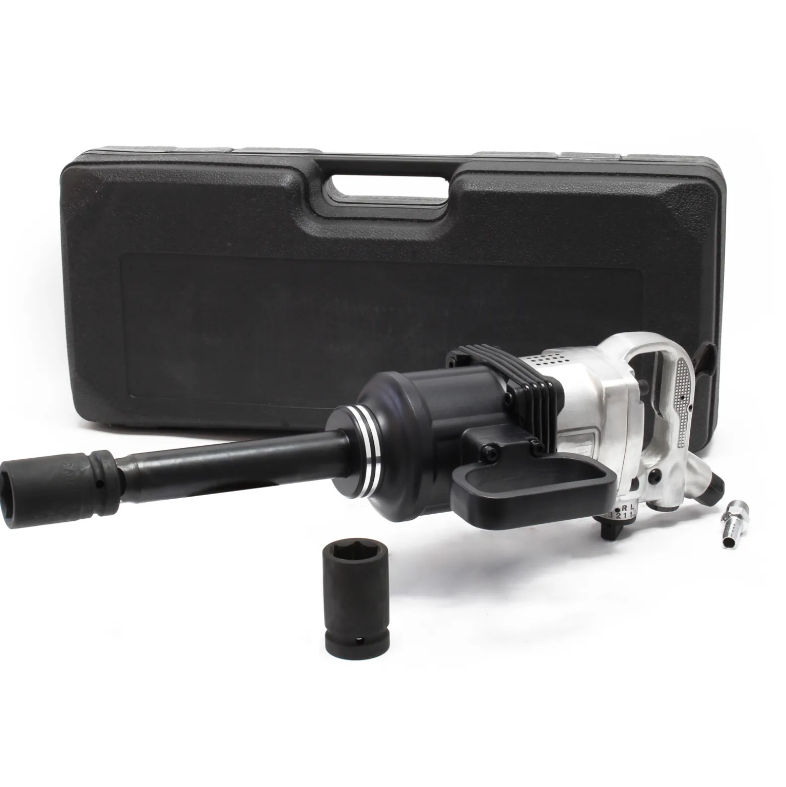 Wiltec Druckluft Schlagschrauber 25,4mm (1 Zoll) mit Stecknüssen & montierbaren Griff