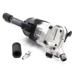 Wiltec Druckluft Schlagschrauber 25,4mm (1 Zoll) mit Stecknüssen & montierbaren Griff
