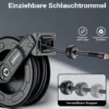 Wiltec Druckluft Schlauchtrommel 20 m, automatische Druckluftschlauchtrommel Stahl, 20 bar Drucklufttrommel, Schlauchaufroller einfache Montage
